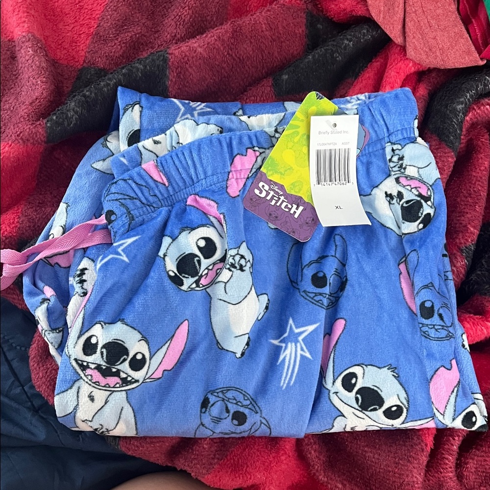 Disney Blue and Pink Stitch Lounge Pants